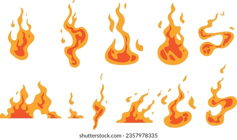 Flame art illustration, file vector editable