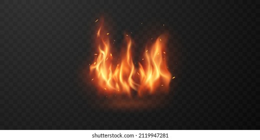 flame background on a transparent background that can be separated vector illustration