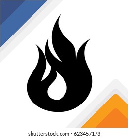 flame black silhouette