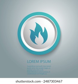 Flame blue icon vector illustration