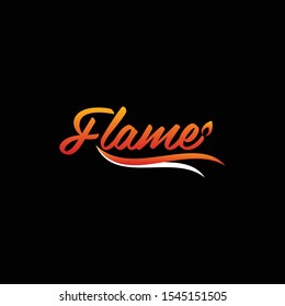 Flame Brand Text Creative Abstract Business Logo