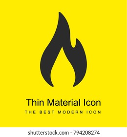 Flame bright yellow material minimal icon or logo design