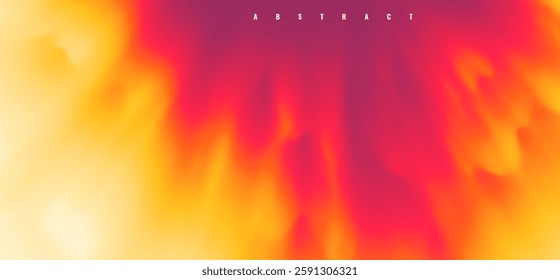 Flame of burning fire. Abstract background with dynamic effect. Design with bright gradients. Illustration for cover, card, postcard, interior design, decor or print.