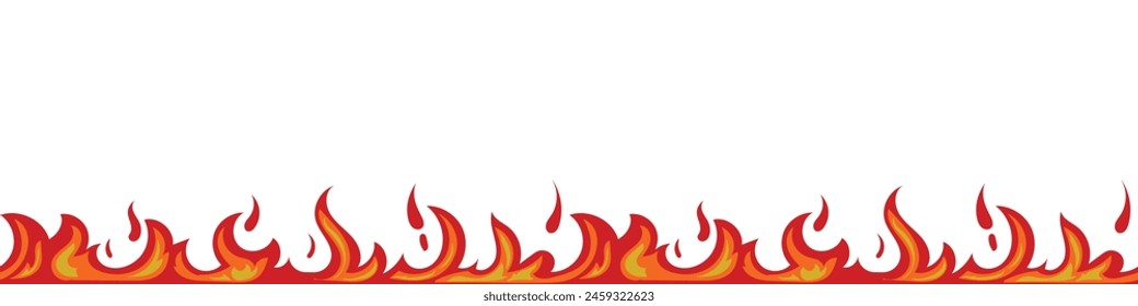 flame burning hand drawn heat seamless pattern hot fire