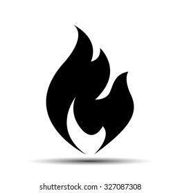 flame burning icon. vector illustration
