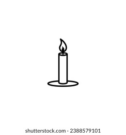 flame candle icon vector illustration