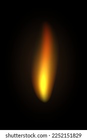 flame from a candle or match