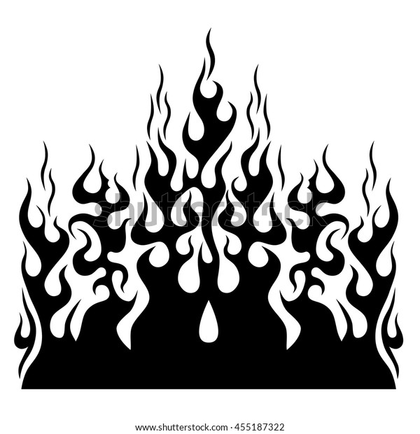 flame, car fire vector sketch, flames tribal\
tattoo vector icon\
illustration