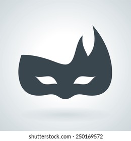 Flame Carnival Mask Flat Icon