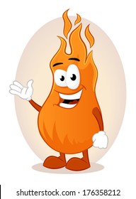 Flame Cartoon Character