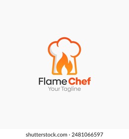 Flame Chef Logo Vector Template Design. Good for Business, Start up, Agency, and Organization