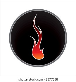 flame in a circle icon