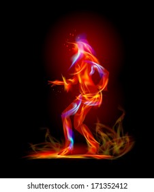 Flame collection Dancing fire girl