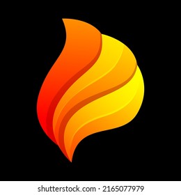 flame colorful logo design vector