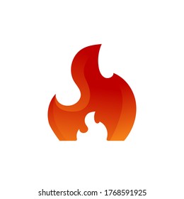 flame colorful vector design template illustration