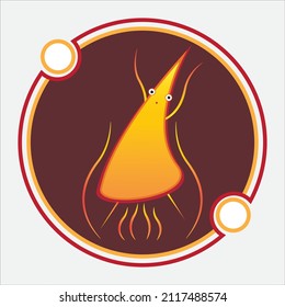Concepto de llama patrón de logotipo de negocios diseño vectorial para empresas de alimentos y bebidas.El nombre de la dama llama también se adapta a la nueva empresa de alimentos y bebidas.