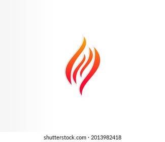 plantilla de diseño de logotipo de concepto de llama