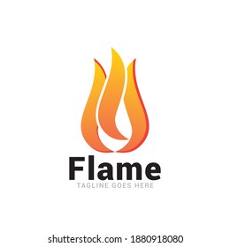 Plantilla vectorial de icono del logotipo del aceite de agua de fuego del calentador de llama fresco.