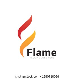 Flame Cool Heater Fire Water Oil Logo Icon Vector Template.