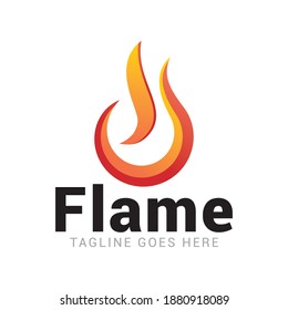 Plantilla vectorial de icono del logotipo del aceite de agua de fuego del calentador de llama fresco.