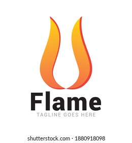 Plantilla vectorial de icono del logotipo del aceite de agua de fuego del calentador de llama fresco.