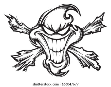 Flame and crossbones