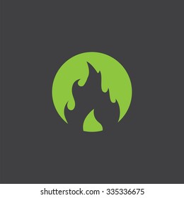 flame cut identity template icon design element