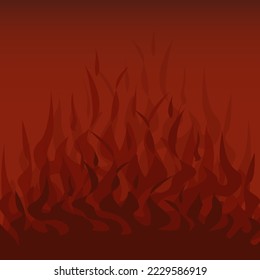 Flame dark red background. Flaming fire pattern. Colorful vector illustration on a white background.