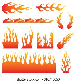 Flame Decals. Great for vehicle graphic or tattoo design