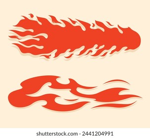 Flame Decals Sticker Icon Design