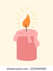 С y se ríe con una llama. Elemento de diseño para tarjeta de saludo, invitación, impresión, pegatina. Ilustración de caricatura para Navidad, Navidad, Día de San Valentín, cumpleaños y Año Nuevo.