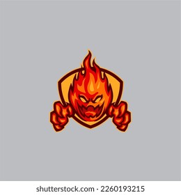 Flame Devil Logo Vector Design