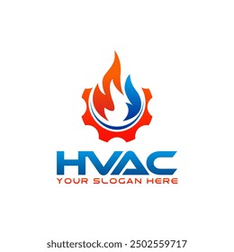 Flame and drop water, cooling and heating logo template. Plumbing, heating illustrations