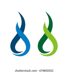 flame drop water ornamental logo template Illustration Design. Vector EPS 10.
