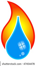 Flame and Droplet