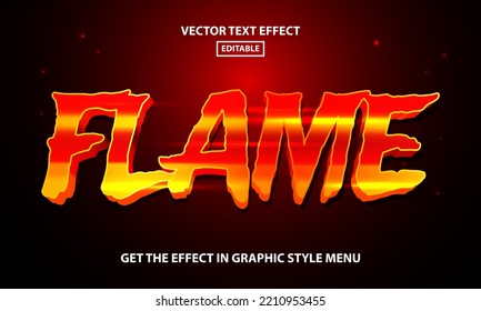 Flame Editable Text Effect Style