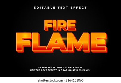Flame Editable Text Effect Template