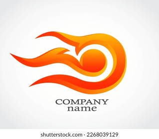 diseño de logotipo elegante de llama