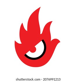 flame eye symbol vector design