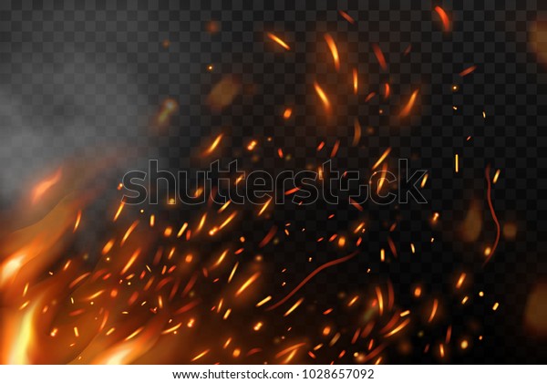 Flame Fiery Sparks Stock Vector Royalty Free