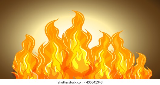 Flame of fire background illustration
