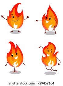 Flame, Fire, Bonfire, Cartoon Vector