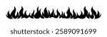 Flame fire border frame silhouette template vector illustration clipart