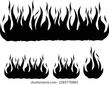 Flame fire burn vector symbol png