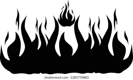 Flame fire burn vector symbol png