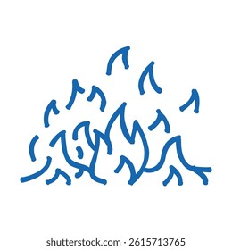 flame fire doodle icon sketch vector. flame fire sign. isolated symbol illustration