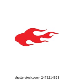 Flame Fire Element Racing Vector Illustration