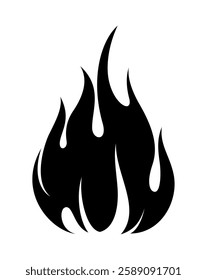 Flame fire fireball silhouette grunge tattoo design illustration clipart
