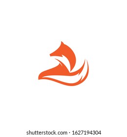 flame fire fox logo template