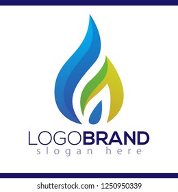 flame fire gas industry logo icon vector